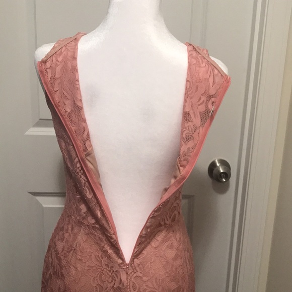 Mauve BBX Lephsnt Dress. High front low back dress. - Picture 7 of 8